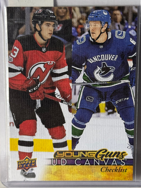 Nico Hischier/Brock Boeser Young Guns Canvas Checklist