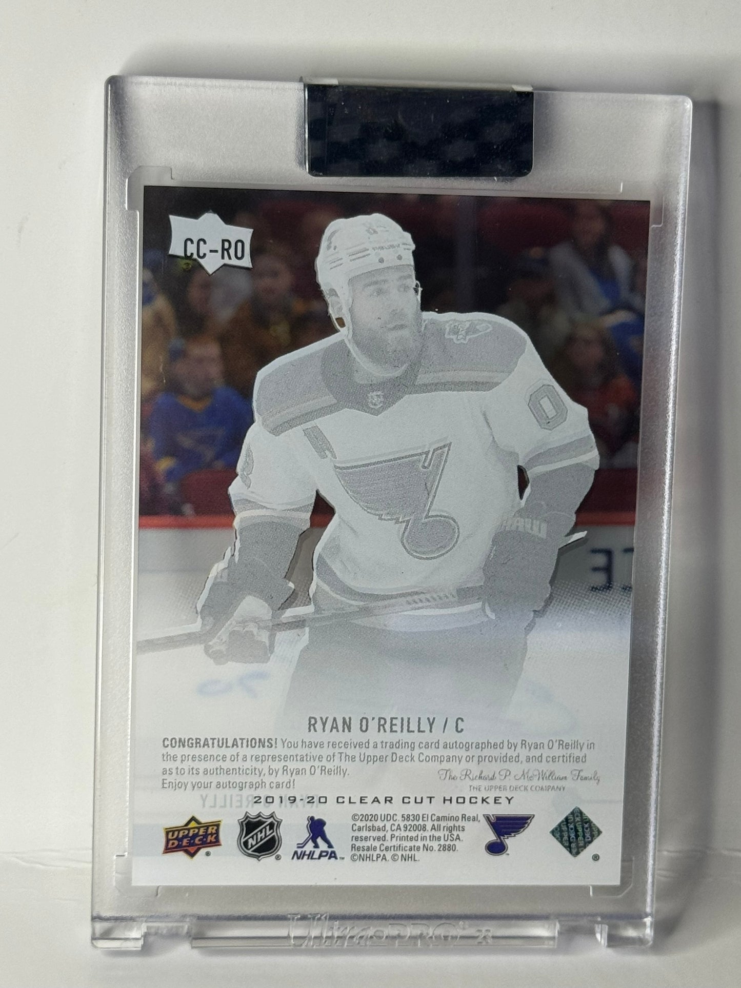 Ryan O'Reilly Upper Deck Clear Cut Auto