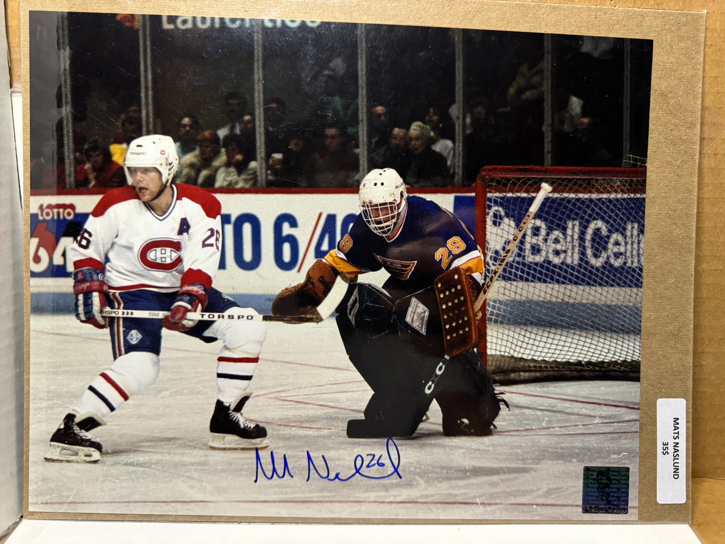 Mats Naslund photo auto 8 x 10