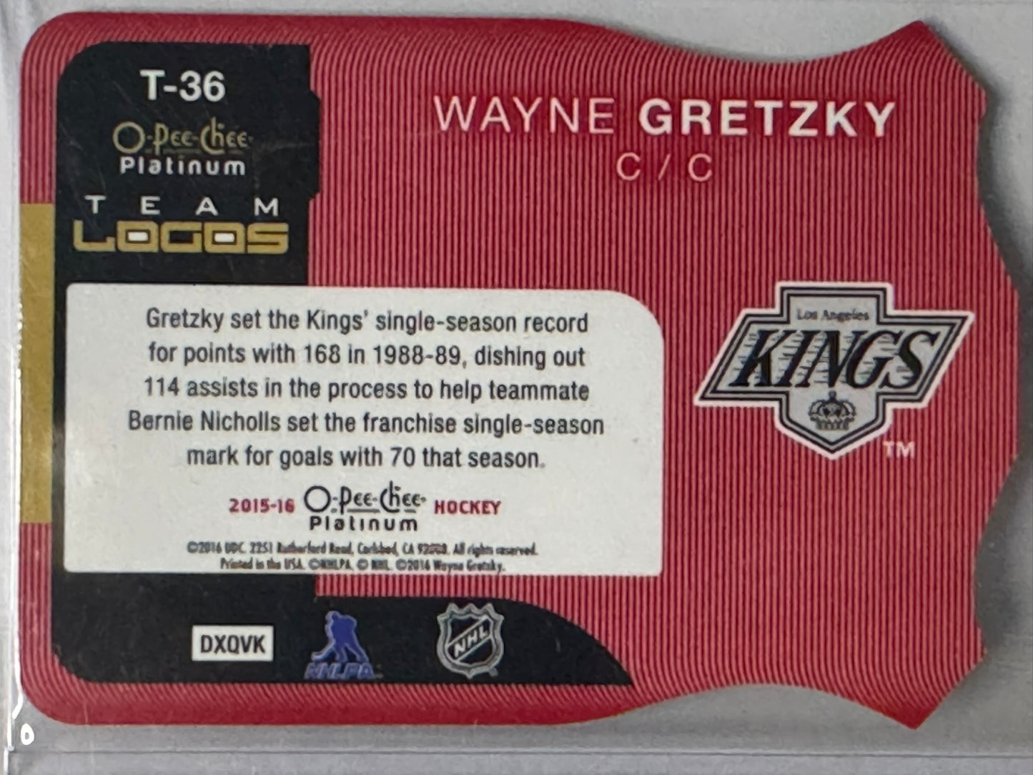 Wayne Gretzky Team Logo Die Cuts #T36