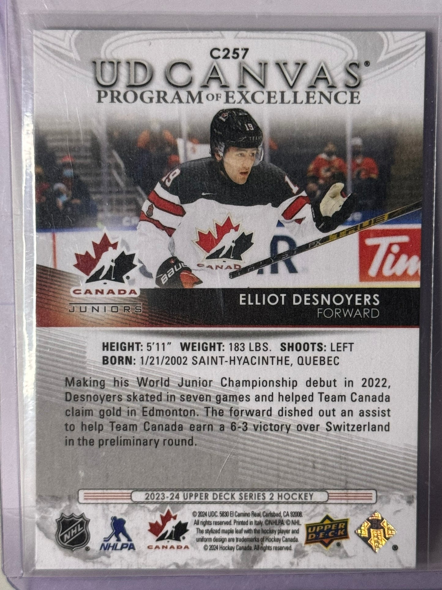 Elliot Desnoyers Program of Excellence C257