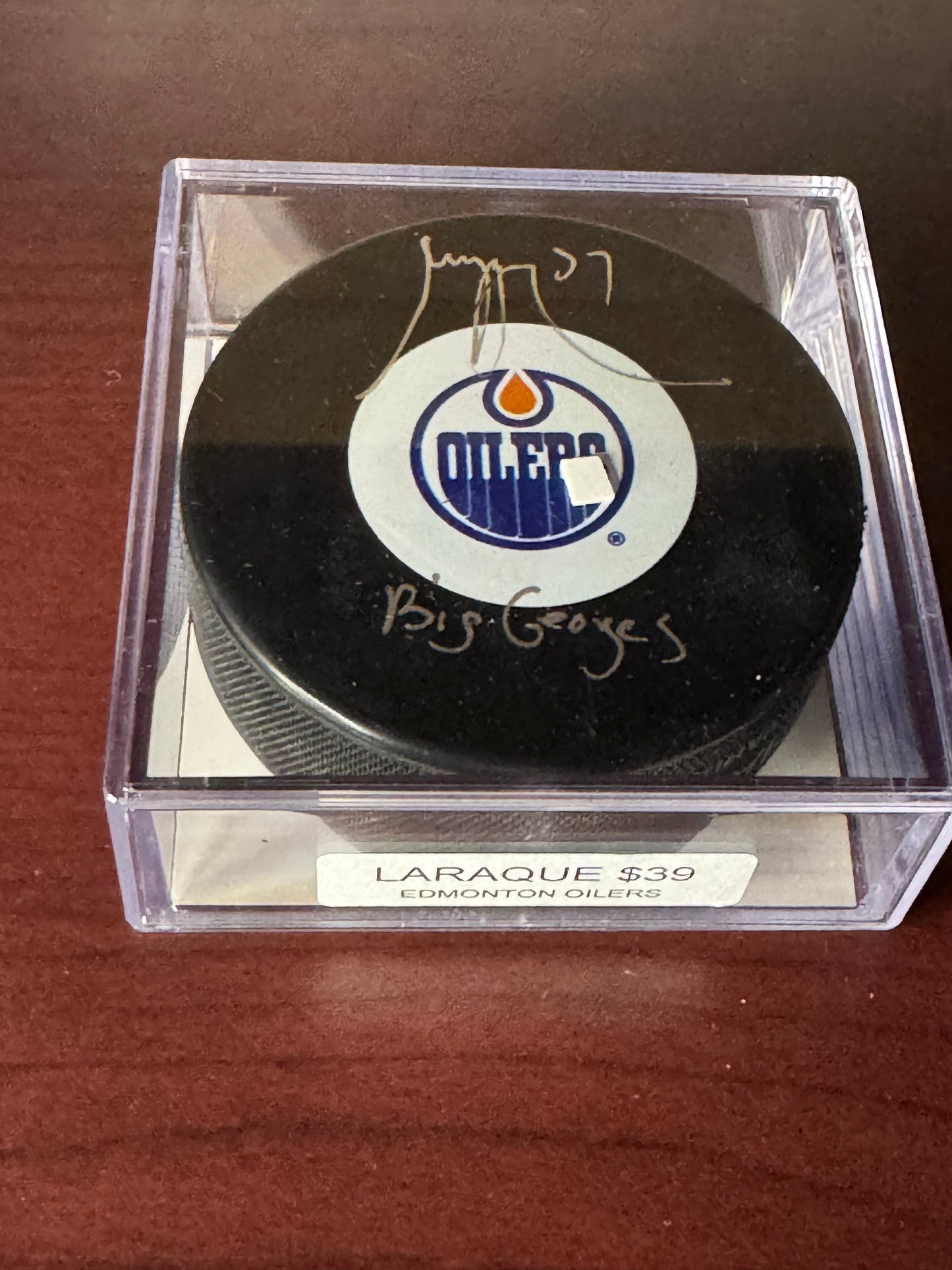 George Laraque puck auto