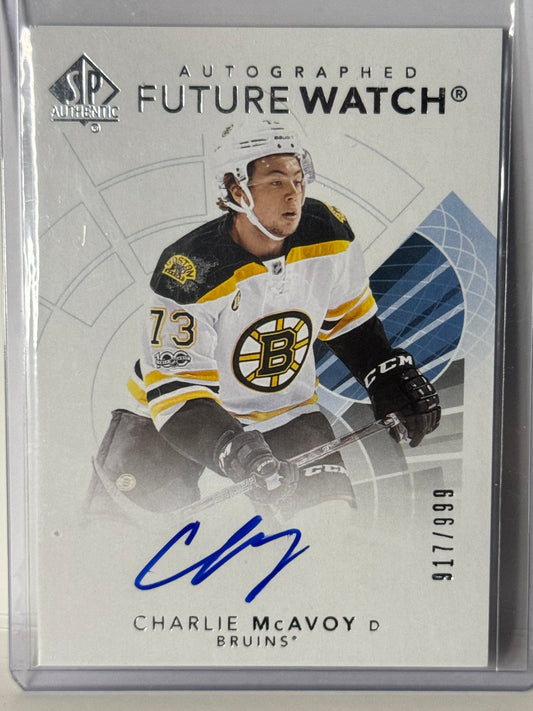 Charlie McAvoy Future Watch Auto 917/999