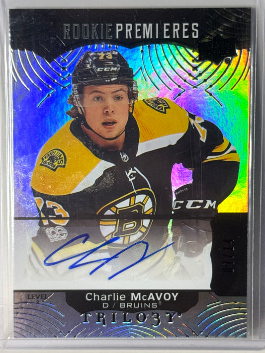 Charlie McAvoy Rookie Premieres Auto 7/14