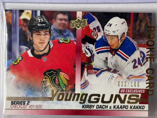 Kirby Dach & Kaapo Kakko Young Guns Checklist Exclusive 22/100