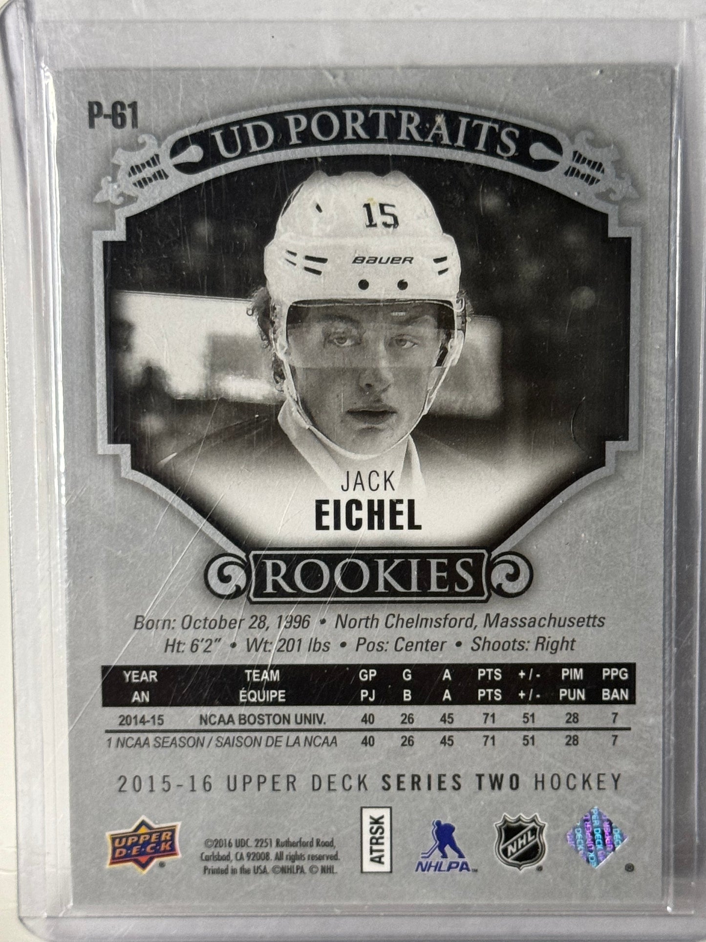 Jack Eichel Portrait Rookie