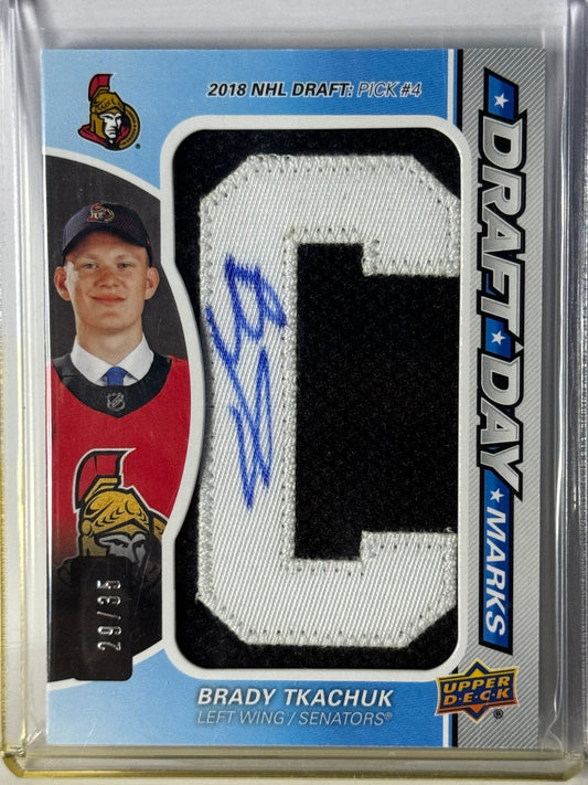 Brady Tkachuk Draft Day Marks 29/35 Rookie