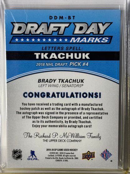 Brady Tkachuk Draft Day Marks 29/35 Rookie