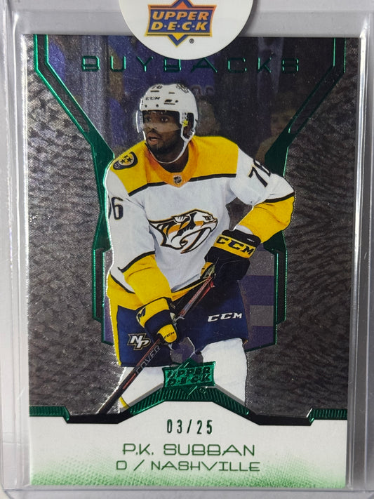 P.K. Subban Buybacks Emerald 3/25