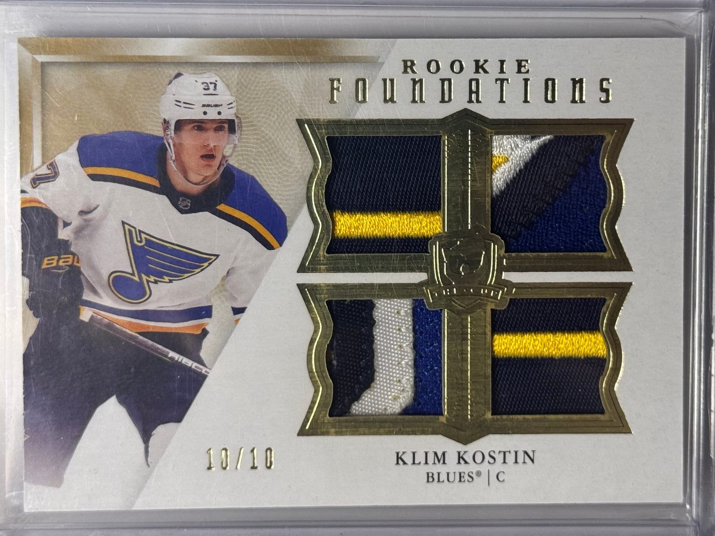 Klim Kostin The Cup Foundations Patch Rookie 10/10